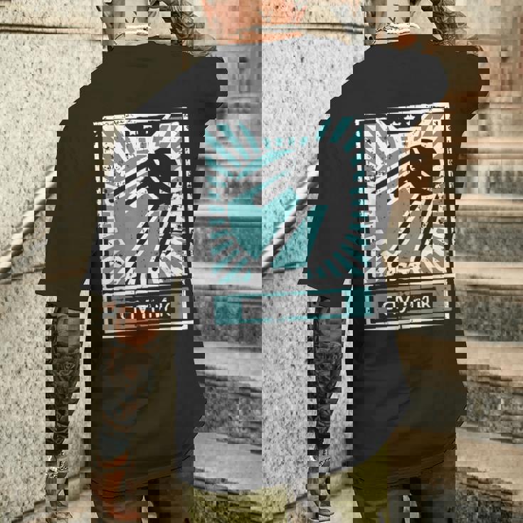 レトロソビエトプロパガンダスプートニクソ連ロシア語 メンズTシャツ バックプリント 彼への贈り物