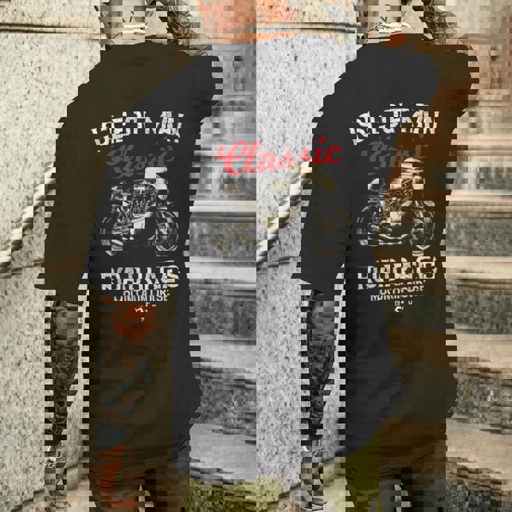 レトロマン島ttレースヴィンテージバイクレース メンズTシャツ バックプリント 彼への贈り物