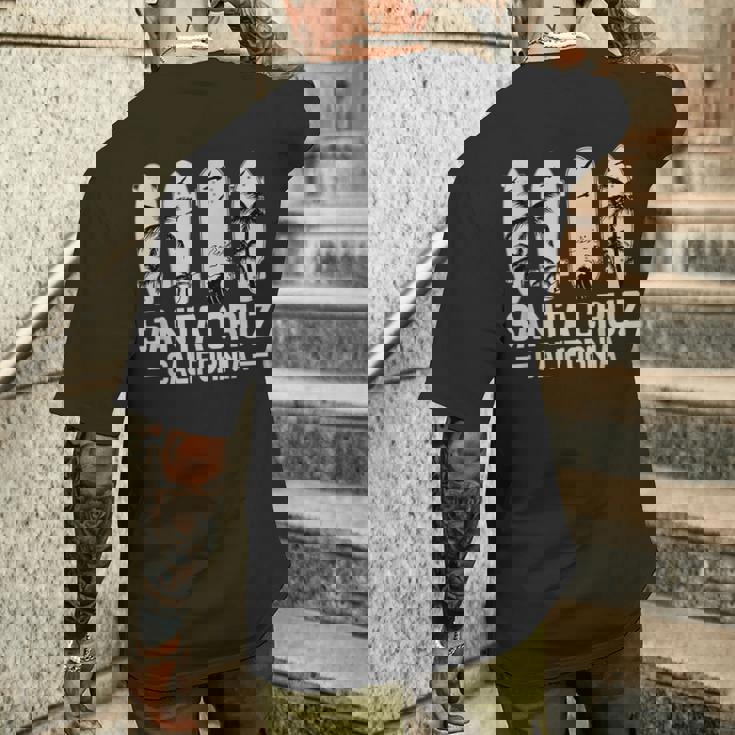 レトロヴィンテージスケートボードグラフィックデザイン サンタクルーズ メンズTシャツ バックプリント 彼への贈り物