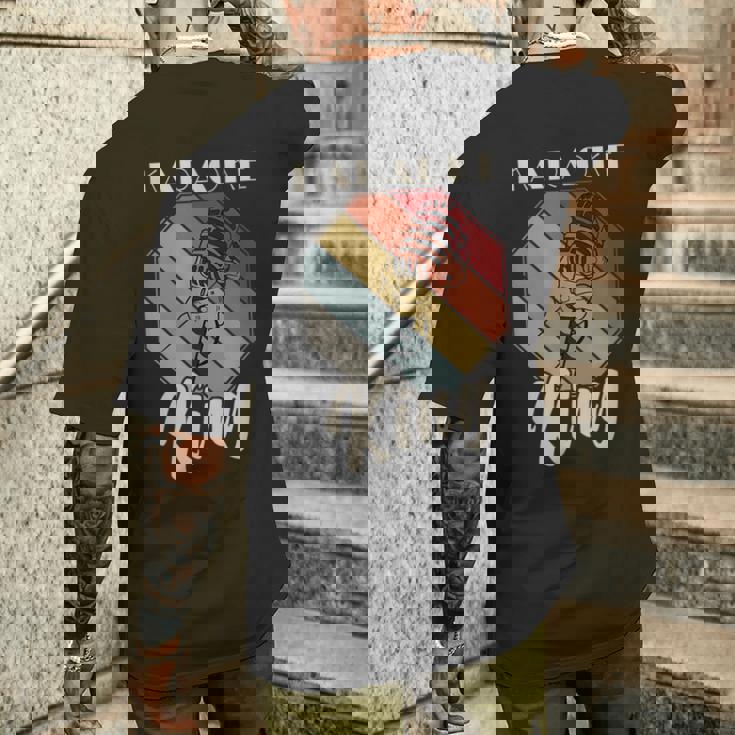 レトロ・カラオケ・シング・パーティー・ミュージック For Karaoke King メンズTシャツ バックプリント 彼への贈り物