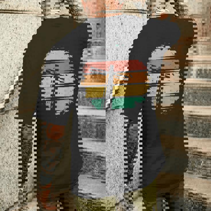 レトロ・ヴィンテージ・クロスデザイン・ジーザス メンズTシャツ バックプリント 彼への贈り物