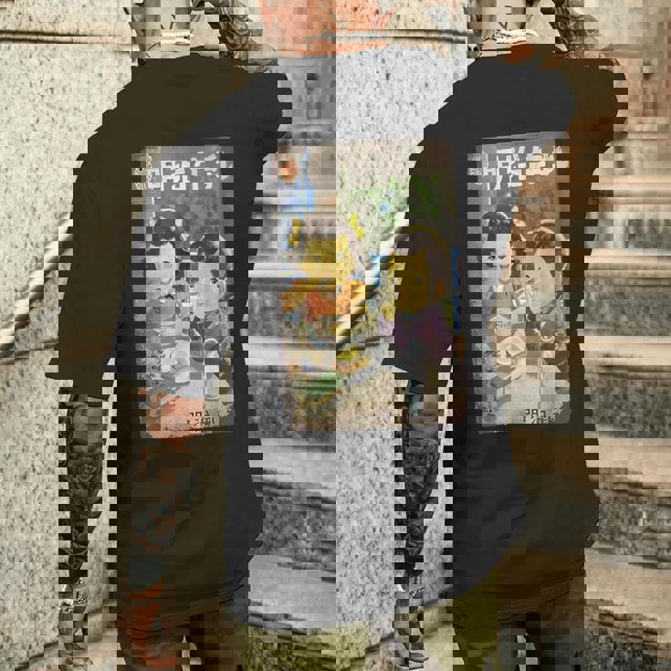 レトロ風和風デザイン メンズTシャツ バックプリント 彼への贈り物