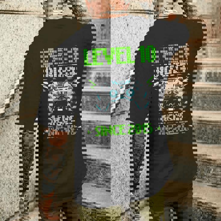 レベル 10 アンロック 素晴らしい 2015 ビデオゲーム 10歳の誕生日 メンズTシャツ バックプリント 彼への贈り物