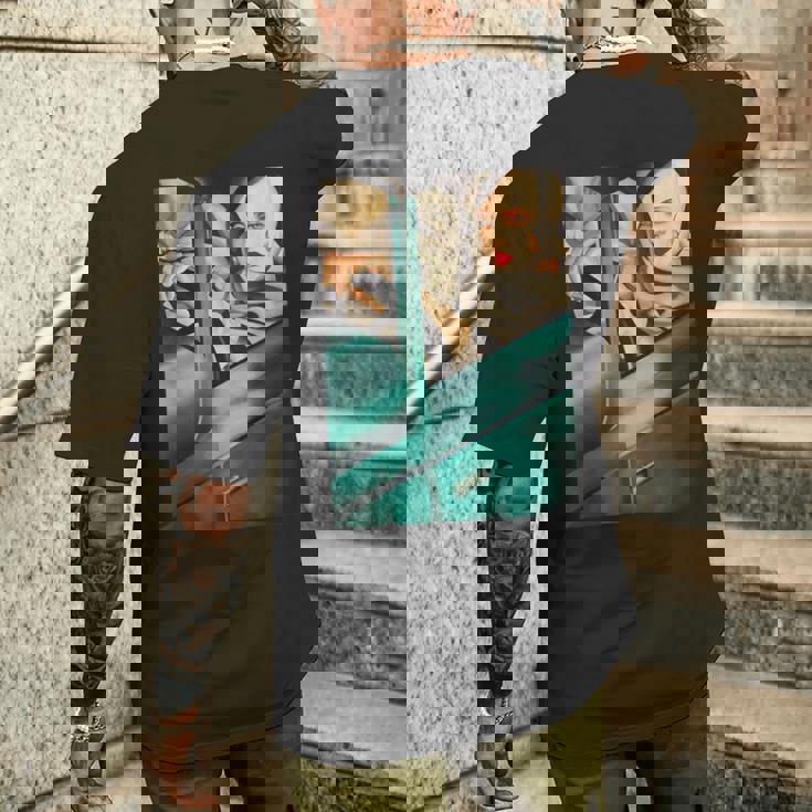 レンピカセルフポートレートの絵画autoportrait タマラ・ド・レンピッカ メンズTシャツ バックプリント 彼への贈り物