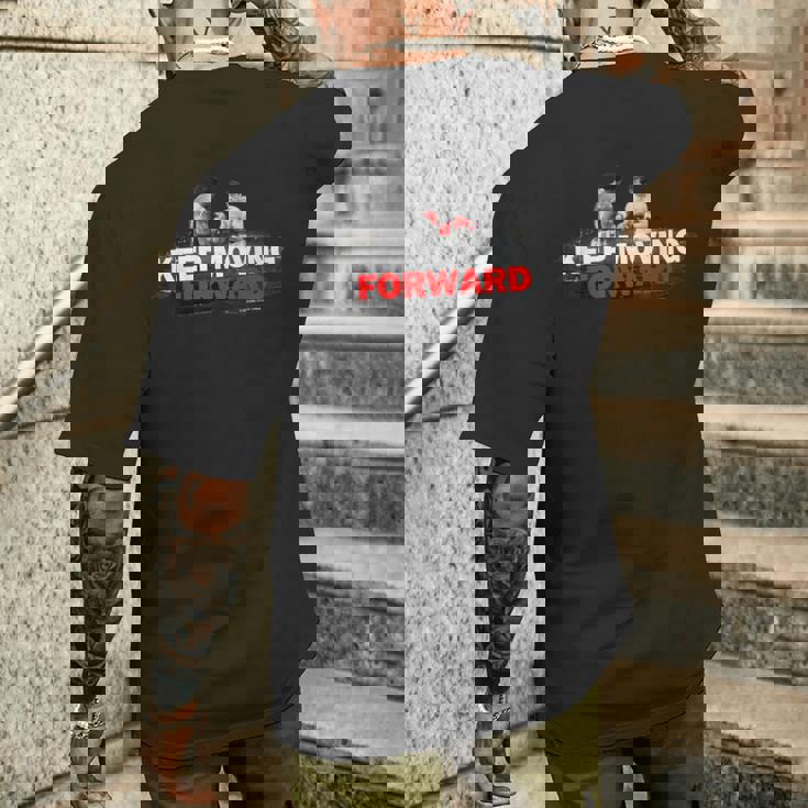 ロッキーは前に進み続けろ メンズTシャツ バックプリント 彼への贈り物