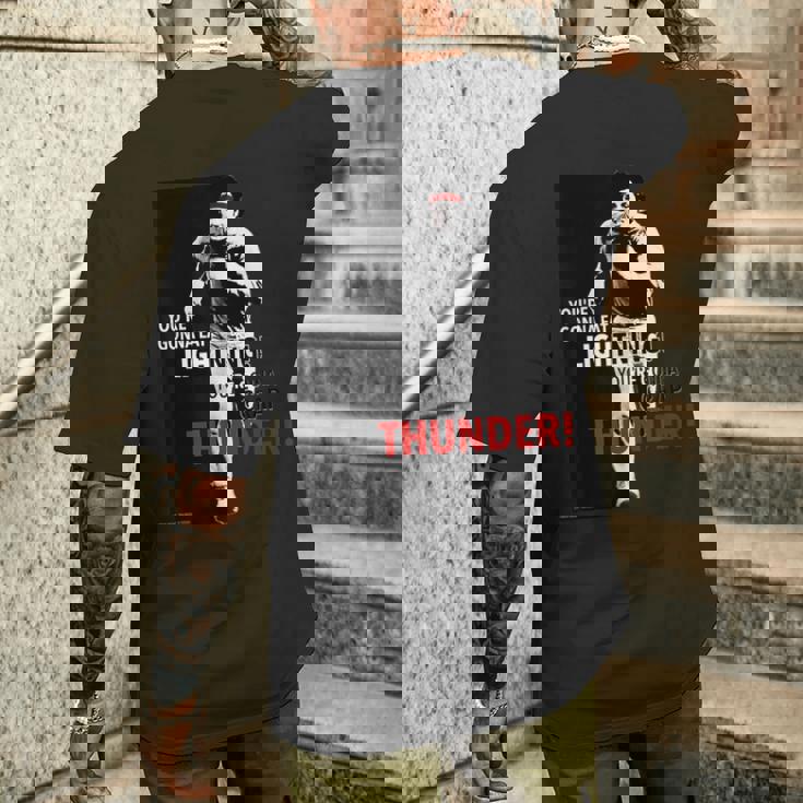 ロッキー・ユー・ゴナ・ゴナ・イーツライトニング メンズTシャツ バックプリント 彼への贈り物