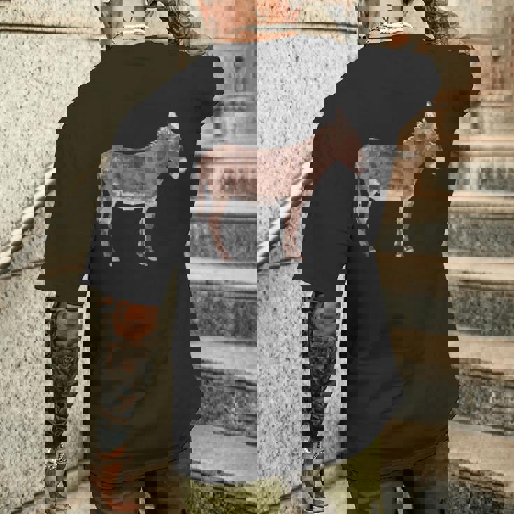 ロバ好きへのロバギフト 家畜 ロバ メンズTシャツ バックプリント 彼への贈り物