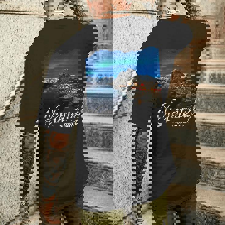 ロフォーテン諸島 ノルウェー お土産ハムノイ メンズTシャツ バックプリント 彼への贈り物