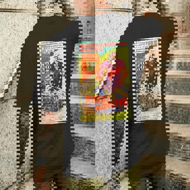 ロボットモンスター ハロウィン ホラーfエイプ 宇宙 メンズTシャツ バックプリント 彼への贈り物