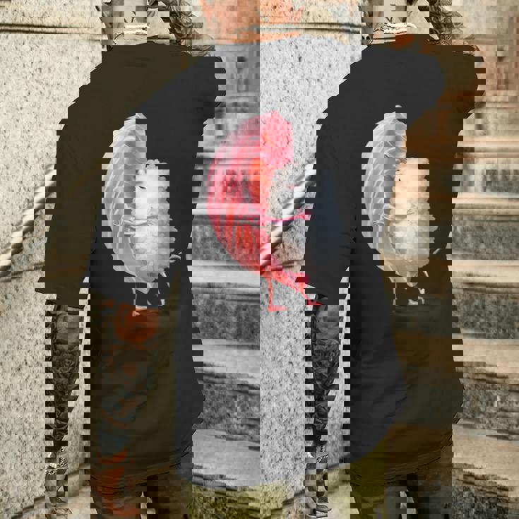 ロマンチック ピンク まぐろ 寿司 ハグ&キス 日本食通 メンズTシャツ バックプリント 彼への贈り物