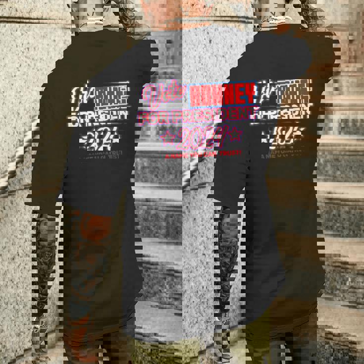 ロムニー大統領 2024 メンズTシャツ バックプリント 彼への贈り物