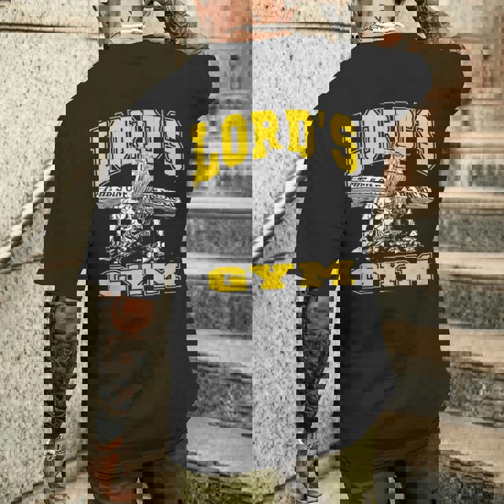 ローズジム-ロードズ・ザ・シン・オブ・ワールド・ジーザス メンズTシャツ バックプリント 彼への贈り物