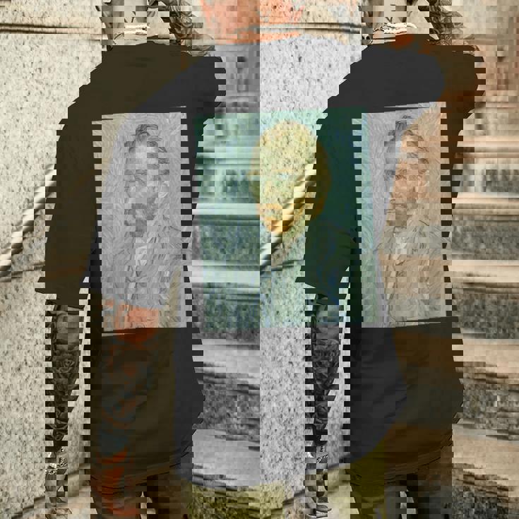 ヴァンゴッホ自画像＃4芸術家のための芸術 メンズTシャツ バックプリント 彼への贈り物