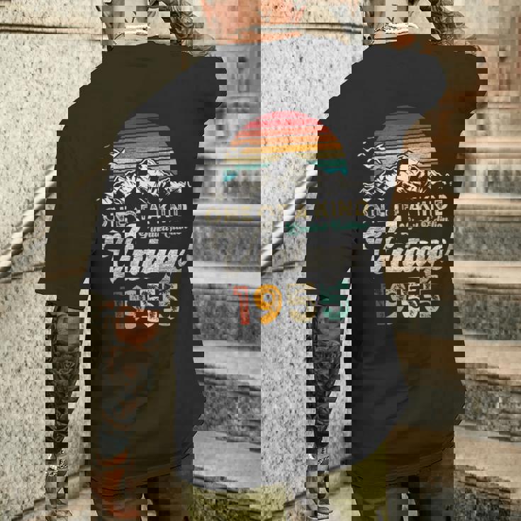 ヴィンテージ 1955 誕生日 70年 マウンテン レトロ メンズTシャツ バックプリント 彼への贈り物