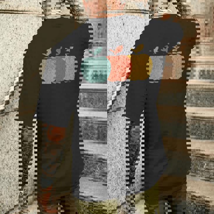 ヴィンテージ りんご フルーツ りんご デザイン メンズTシャツ バックプリント 彼への贈り物