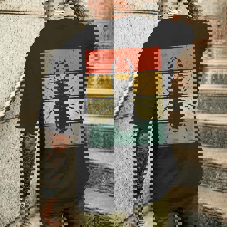 ヴィンテージ クワガタ カブトムシ 虫 メンズTシャツ バックプリント 彼への贈り物