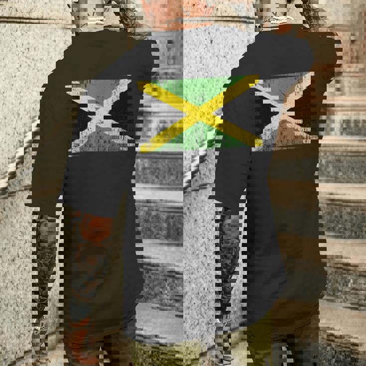 ヴィンテージ ジャマイカ バナー ファン ジャマイカ 国旗 レトロ メンズTシャツ バックプリント 彼への贈り物