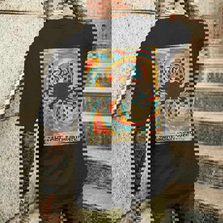 ヴィンテージ スパゲッティモンスター 無神論者 レトロギフト メンズTシャツ バックプリント 彼への贈り物