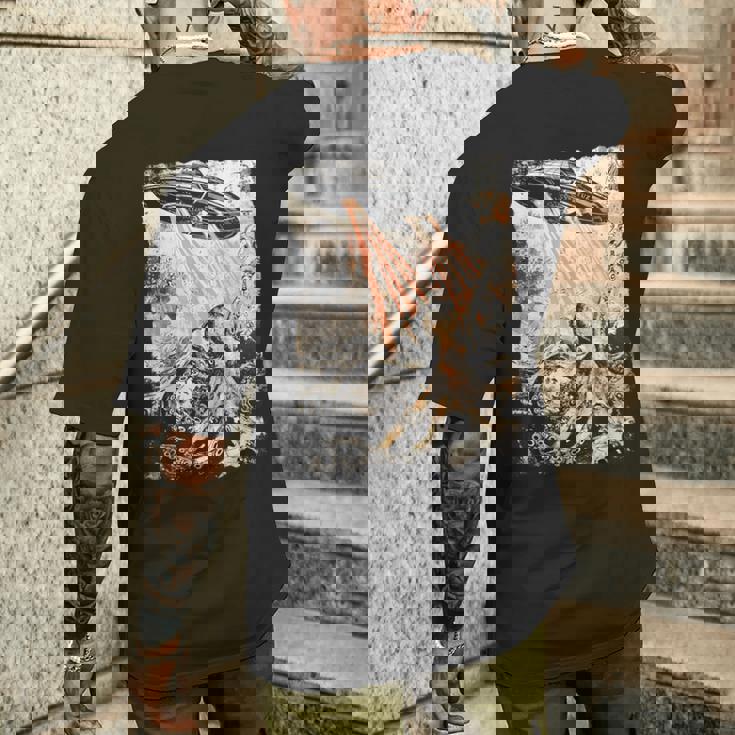 ヴィンテージ タコ Ufo Uap エイリアン タコ タコ メンズTシャツ バックプリント 彼への贈り物