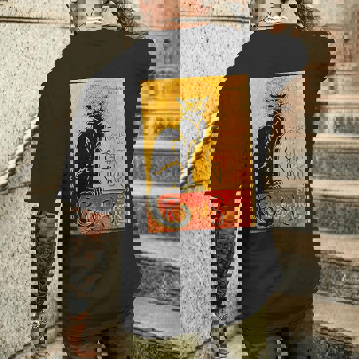 ヴィンテージ トゥール デュ シャ ノワール クロネコ ハロウィン用 メンズTシャツ バックプリント 彼への贈り物