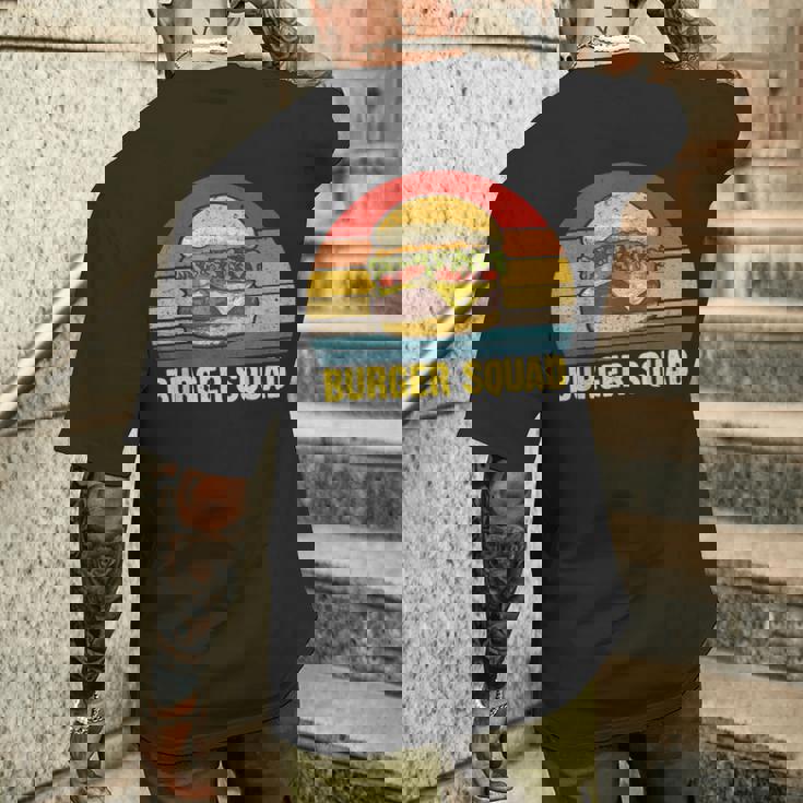 ヴィンテージ バーガー スクワッド チーズバーガー ハンバーガー 恋人へのギフトに メンズTシャツ バックプリント 彼への贈り物