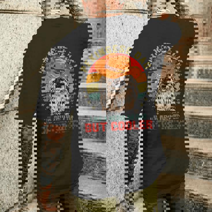 ヴィンテージ レトロ ペキニーズパパ Like Regular Dad But Cooler メンズTシャツ バックプリント 彼への贈り物