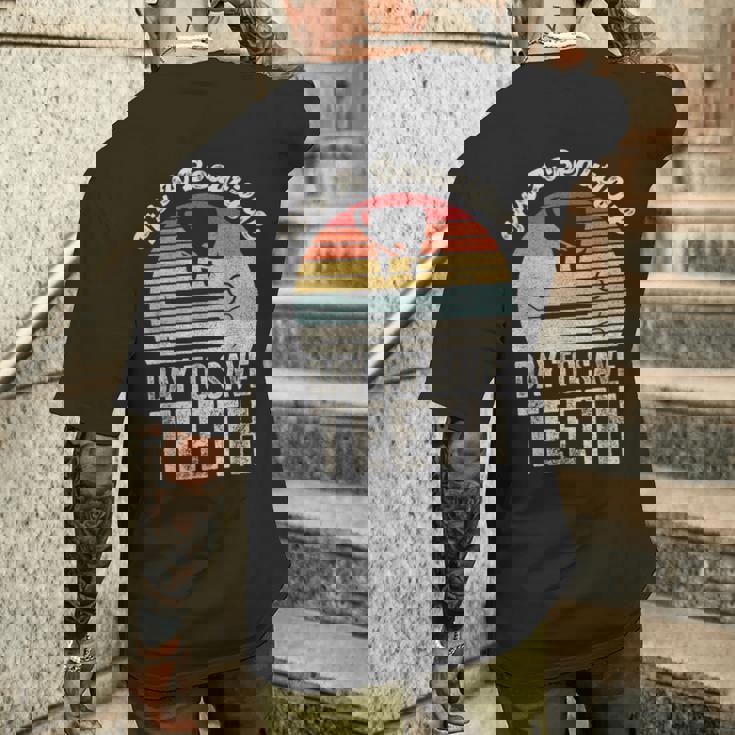 ヴィンテージ 歯医者 歯医者 美人の日 メンズTシャツ バックプリント 彼への贈り物