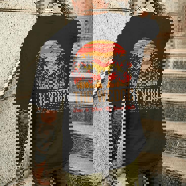 ヴィンテージウェッジバッジサーファーレトロサーファーバイブ メンズTシャツ バックプリント 彼への贈り物