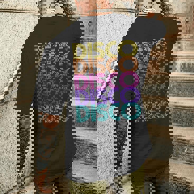 ヴィンテージスタイル ダンシング レトロ ディスコ メンズTシャツ バックプリント 彼への贈り物