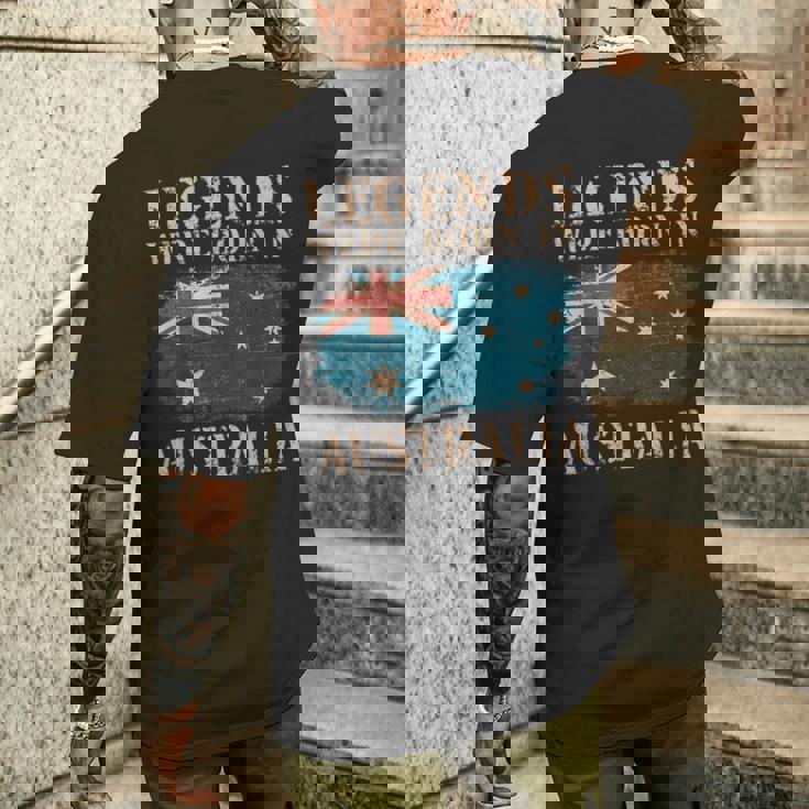 ヴィンテージデザインオーストラリア国旗オーストラリア メンズTシャツ バックプリント 彼への贈り物