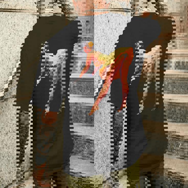 ヴィンテージピンナップガール、セクシードレス。メンズ、レディース。 メンズTシャツ バックプリント 彼への贈り物