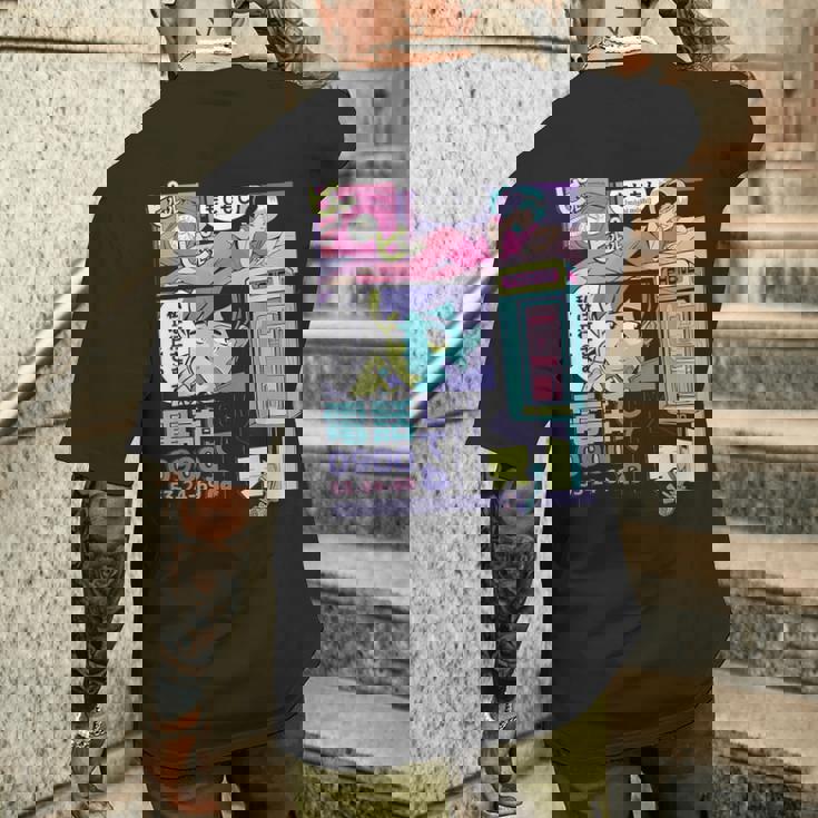 ヴィンテージ・アニメ・スタイル ミッドナイト・ジャパン・マンガ メンズTシャツ バックプリント 彼への贈り物