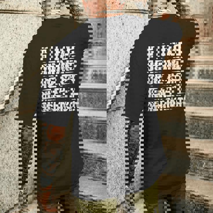 ヴィンテージ聖パティの日シェナン かつて面白いシェナニガンギフト メンズTシャツ バックプリント 彼への贈り物