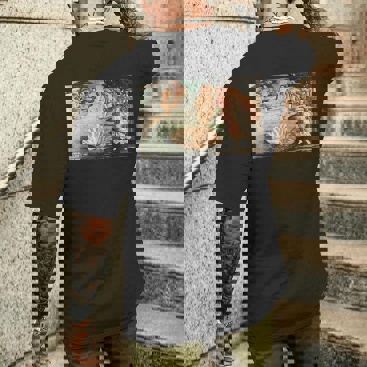 ヴィーナスの誕生 サンドロ・ボッティチェッリ 有名な絵画 メンズTシャツ バックプリント 彼への贈り物