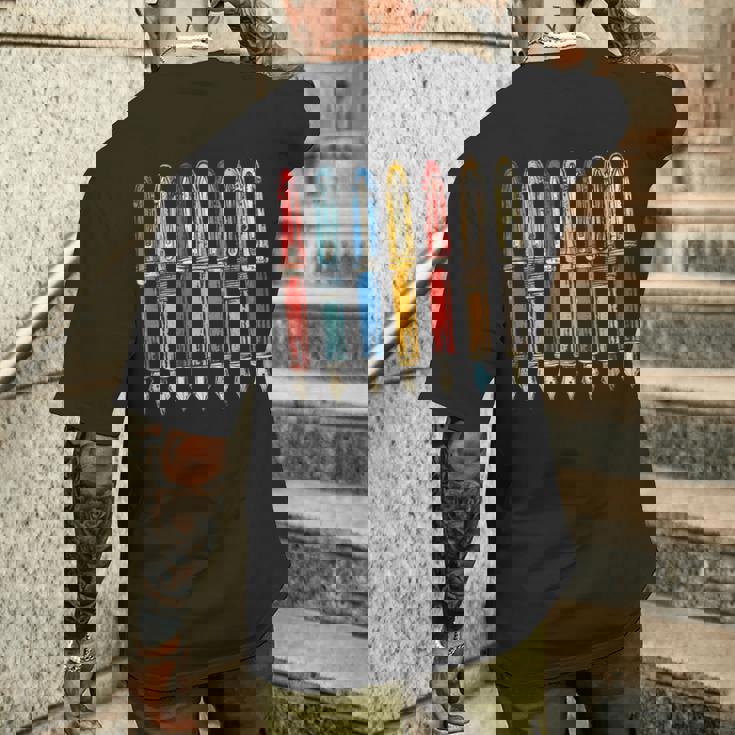 万年筆 熱狂的 コレクター愛好家 レトロ ヴィンテージ インク メンズTシャツ バックプリント 彼への贈り物