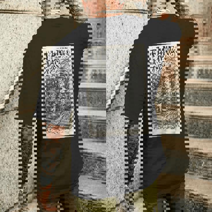 不思議の国のアリス いかれ帽子屋 マッドハッター A Flaming Tea-Party Of Tunes メンズTシャツ バックプリント 彼への贈り物