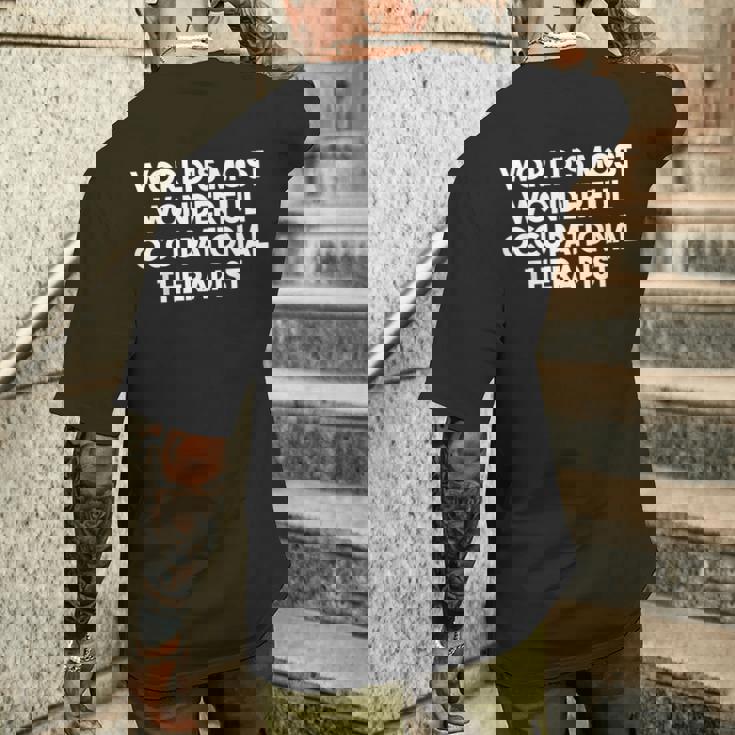 世界で最も素晴らしい作業療法士 メンズTシャツ バックプリント 彼への贈り物