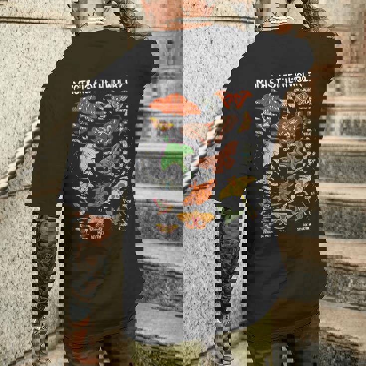 世界の蛾 昆虫昆虫 メンズTシャツ バックプリント 彼への贈り物