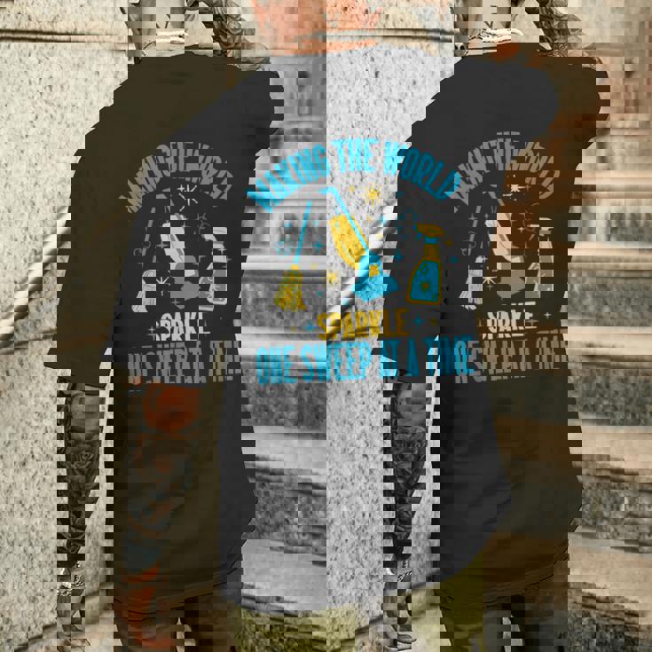 世界を一気に輝かせる 掃除に メンズTシャツ バックプリント 彼への贈り物