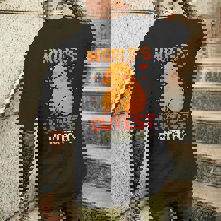 世界一かわいいポテトカピバラ メンズTシャツ バックプリント 彼への贈り物