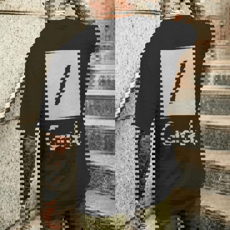 両面 Grok Ai 人工知能研究 メンズTシャツ バックプリント 彼への贈り物