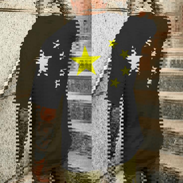 中国国旗 中国人民共和国 中国 中国 メンズTシャツ バックプリント 彼への贈り物