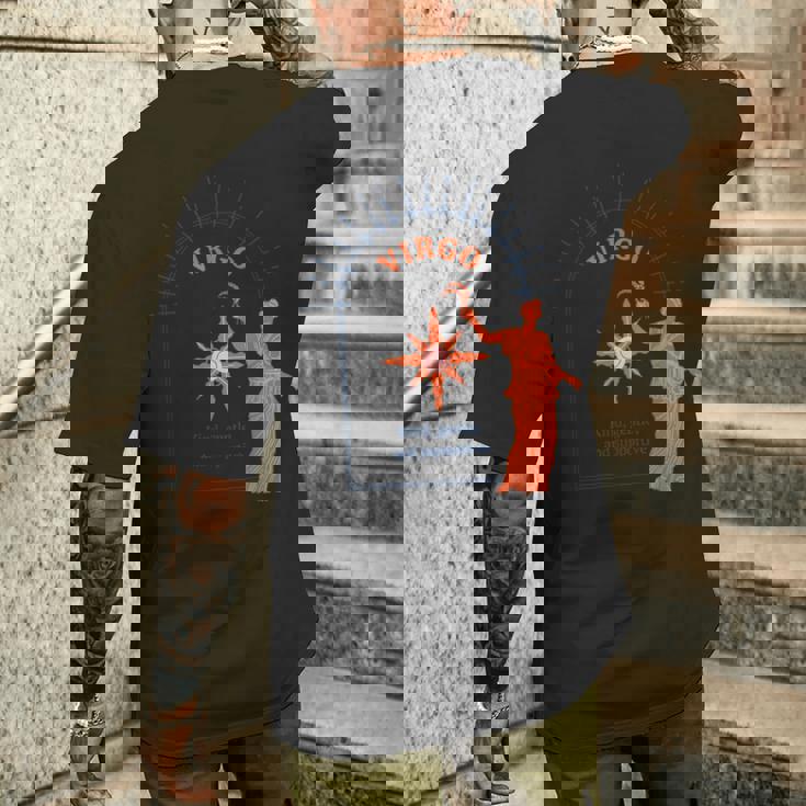 乙女座 星座 9月 8月 誕生日 グラフィックアート 乙女座サイン メンズTシャツ バックプリント 彼への贈り物