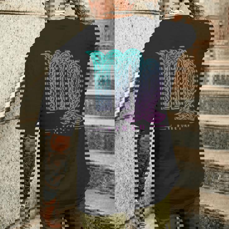 乙女座 星座 観賞用 ヴィンテージ メンズTシャツ バックプリント 彼への贈り物