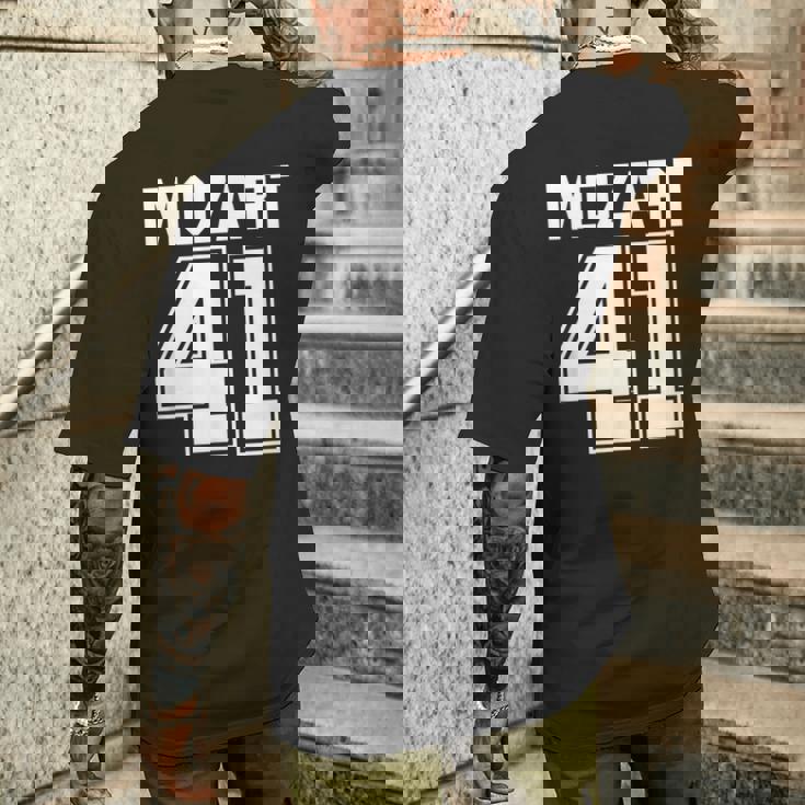 交響曲 作曲家 モーツァルト 41 交響曲 メンズTシャツ バックプリント 彼への贈り物