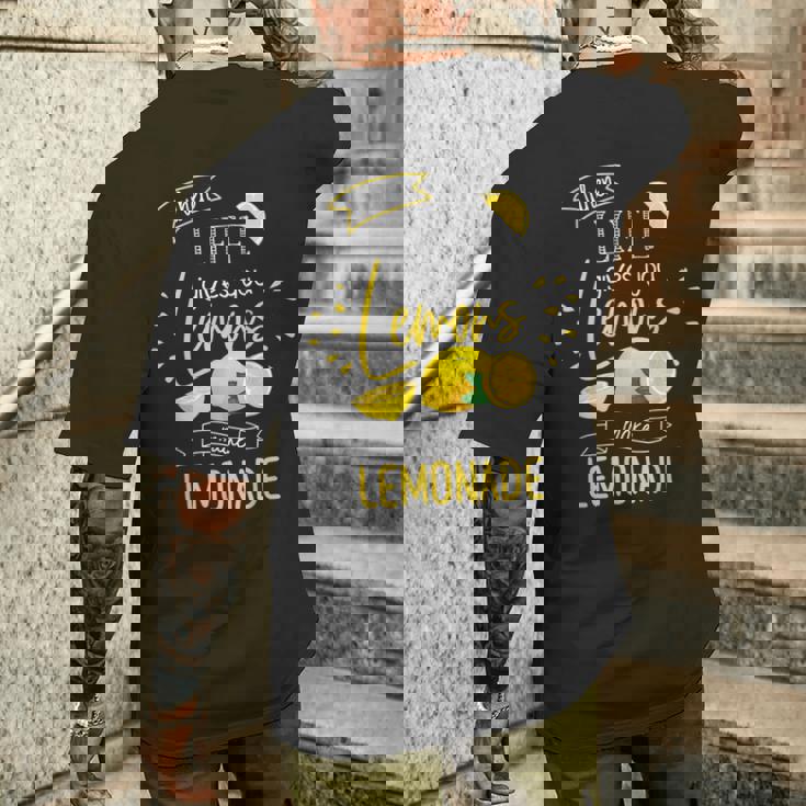 人生があなたにレモンを与えるとき、レモネードギフトを作る メンズTシャツ バックプリント 彼への贈り物