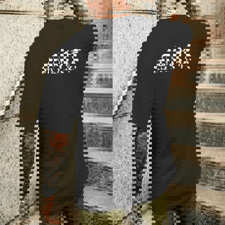 人類の進化 ネタ ボクサー ボクシング ボクシングジム 趣味 おもしろ クール ボクシング好き メンズTシャツ バックプリント 彼への贈り物