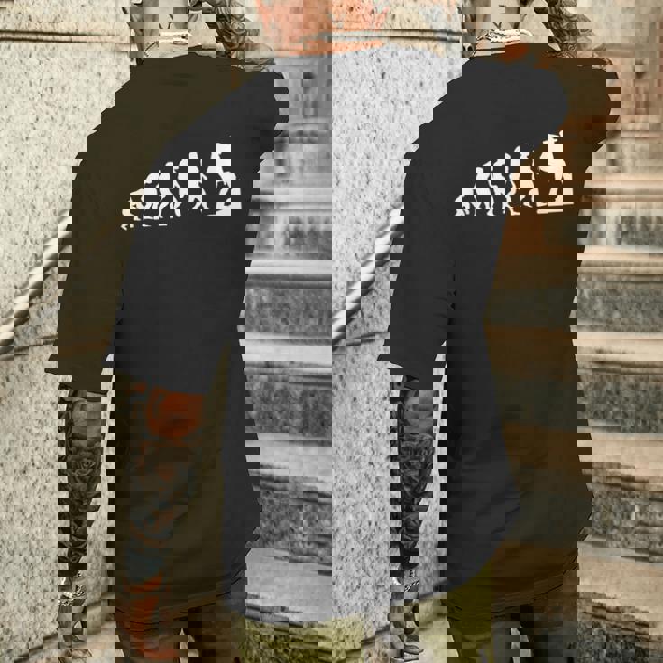 人類の進化 ネタ 山登り ハイキング アウトドア 趣味 おもしろ メンズTシャツ バックプリント 彼への贈り物