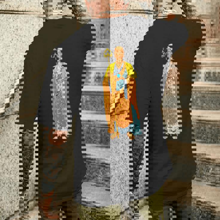 仏教 地蔵菩薩 メンズTシャツ バックプリント 彼への贈り物