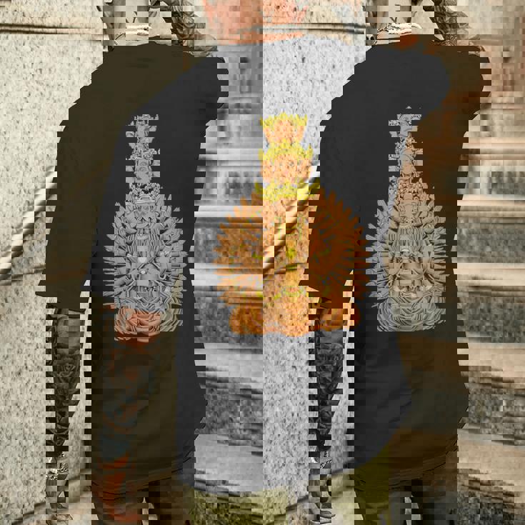 仏教 観音菩薩 メンズTシャツ バックプリント 彼への贈り物